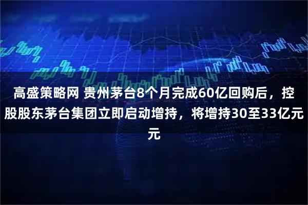 高盛策略网 贵州茅台8个月完成60亿回购后，控股股东茅台集团立即启动增持，将增持30至33亿元
